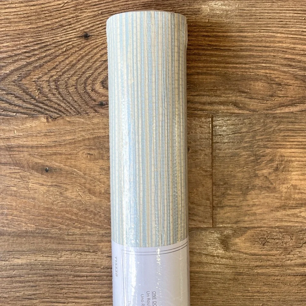 NWT Thibaut Wallpaper T13338 St Thomas Spa Blue Non Woven Vinyl 1 Double Roll